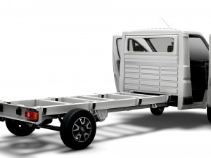 Fiat Ducato Chassis Truck SCab 4300WB HQInterior 2023 3D मॉडल