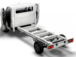 Fiat Ducato Chassis Truck SCab 4300WB HQInterior 2023 3D मॉडल