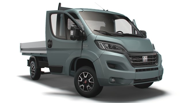 Fiat Ducato SingleCab Tipper HQInterior 2023 Modèle 3D .c4d .max .obj .3ds .fbx .stl .blend 