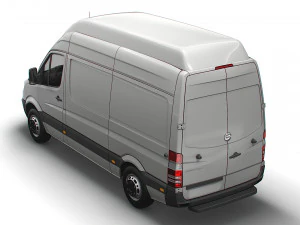 Freightliner Sprinter Cargo Van L2H3 2009 3D Model