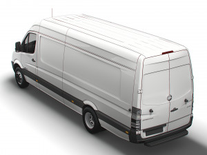 Freightliner Sprinter Cargo Van L4H2 2008 3D 모델