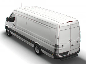 Freightliner Sprinter Cargo Van L4H2 2008 3D Model