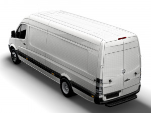 Freightliner Sprinter Cargo Van L4H2 2008 3D 모델