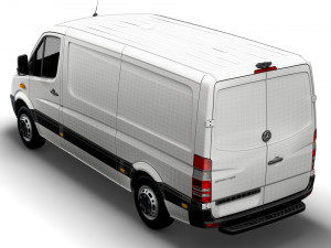 Mercedes Benz Sprinter Van L2H1 2008 3D Модель