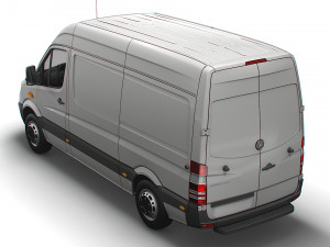 Mercedes Benz Sprinter Van L2H2 2008 3Dモデル