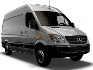 Mercedes Benz Sprinter Van L2H2 2008 3Dモデル