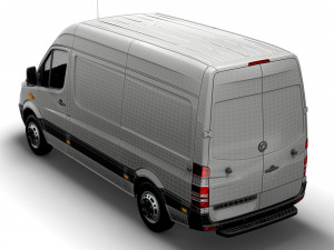 Mercedes Benz Sprinter Van L2H2 2008 3Dモデル