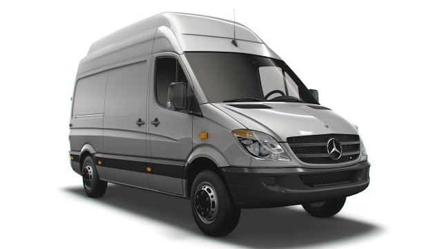 Mercedes Benz Sprinter Van L2H3 2008 3D 모델 .c4d .max .obj .3ds .fbx .stl .blend 