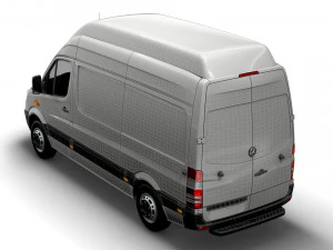 Mercedes Benz Sprinter Van L2H3 2008 3D Model