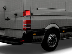 Mercedes Benz Sprinter Van L2H3 2008 3D Model