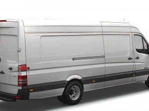 Mercedes Benz Sprinter Van L4H2 2008 3D Model