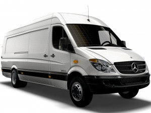Mercedes Benz Sprinter Van L4H2 2008 Modello 3D