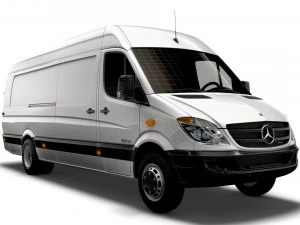 Mercedes Benz Sprinter Van L4H2 2008 3D Model