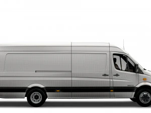 Mercedes Benz Sprinter Van L4H2 2008 3D Model