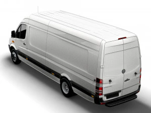 Mercedes Benz Sprinter Van L4H2 2008 3D Model