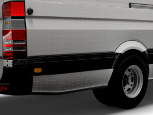 Mercedes Benz Sprinter Van L4H2 2008 Modello 3D