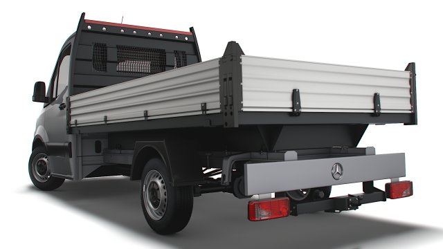 Mercedes Benz Sprinter Dropside 2023 3D Модель .c4d .max .obj .3ds .fbx .stl .blend 