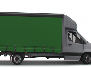 Freightliner Sprinter Luton Curtainsider 2023 Modelo 3D