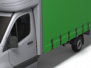 Freightliner Sprinter Luton Curtainsider 2023 Modelo 3D