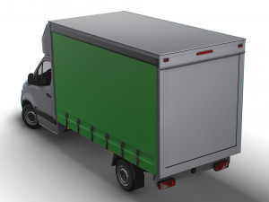 Freightliner Sprinter Luton Curtainsider 2023 Modelo 3D