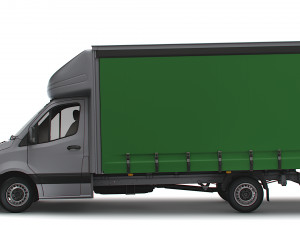Freightliner Sprinter Luton Curtainsider 2023 Modelo 3D