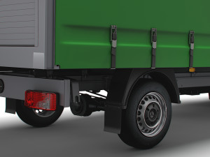 Freightliner Sprinter Luton Curtainsider 2023 Modelo 3D