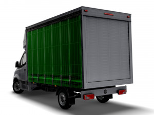 Freightliner Sprinter Luton Curtainsider 2023 Modelo 3D