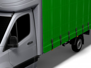 Freightliner Sprinter Luton Curtainsider 2023 Modelo 3D