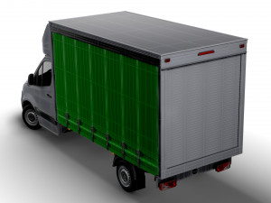 Freightliner Sprinter Luton Curtainsider 2023 Modelo 3D
