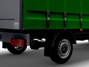 Freightliner Sprinter Luton Curtainsider 2023 Modelo 3D