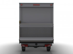 Freightliner Sprinter Luton Curtainsider Tail Lift 2023 Modelo 3D