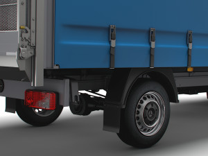Freightliner Sprinter Luton Curtainsider Tail Lift 2023 Modelo 3D
