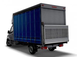 Freightliner Sprinter Luton Curtainsider Tail Lift 2023 3D Model