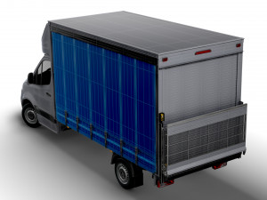 Freightliner Sprinter Luton Curtainsider Tail Lift 2023 Modelo 3D