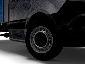 Freightliner Sprinter Luton Curtainsider Tail Lift 2023 Modelo 3D