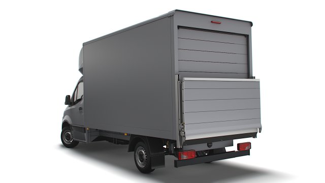 Freightliner Sprinter Luton Tail Lift 2023 3D Modell .c4d .max .obj .3ds .fbx .stl .blend 