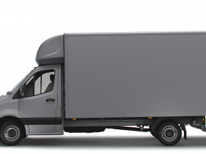 Freightliner Sprinter Luton Tail Lift 2023 3D Modell