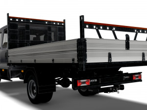 Iveco Daily Crew Cab Tipper 2023 3D Модель