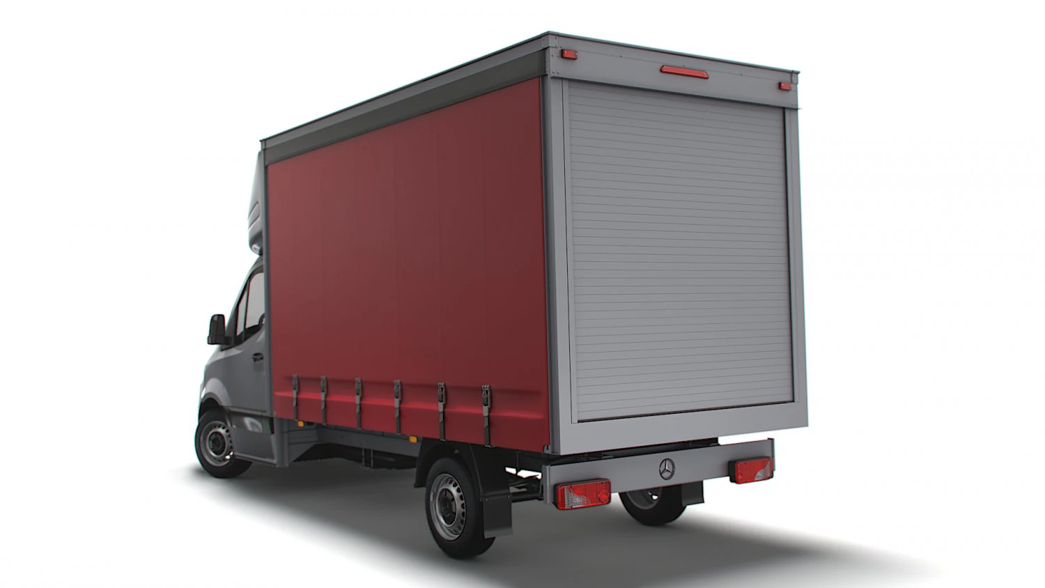 Mercedes Benz Sprinter Luton Curtainsider 2023 3D Model .c4d .max .obj .3ds .fbx .stl .blend 