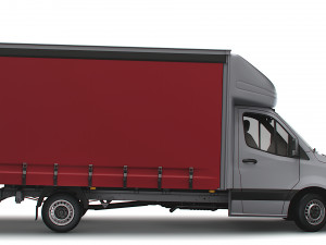 Mercedes Benz Sprinter Luton Curtainsider 2023 3D-Modell