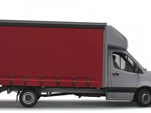 Mercedes Benz Sprinter Luton Curtainsider 2023 3D Model