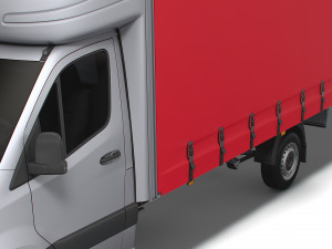 Mercedes Benz Sprinter Luton Curtainsider 2023 3D-Modell