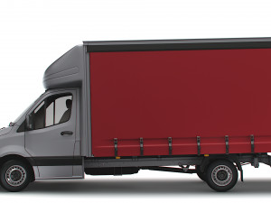 Mercedes Benz Sprinter Luton Curtainsider 2023 3D-Modell