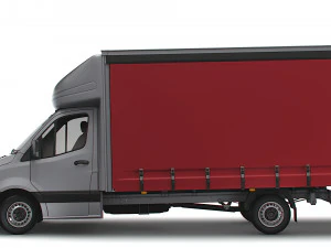 Mercedes Benz Sprinter Luton Curtainsider 2023 3D Model