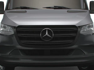 Mercedes Benz Sprinter Luton Curtainsider 2023 3D Model