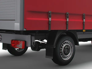 Mercedes Benz Sprinter Luton Curtainsider 2023 3D Model