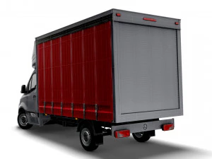 Mercedes Benz Sprinter Luton Curtainsider 2023 3D Model