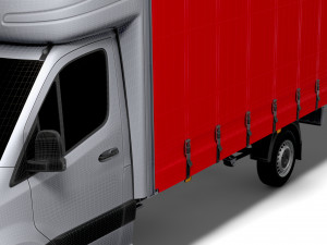 Mercedes Benz Sprinter Luton Curtainsider 2023 3D-Modell