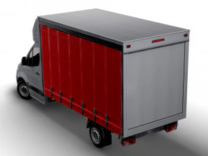 Mercedes Benz Sprinter Luton Curtainsider 2023 3D Model