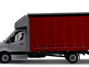 Mercedes Benz Sprinter Luton Curtainsider 2023 3D-Modell